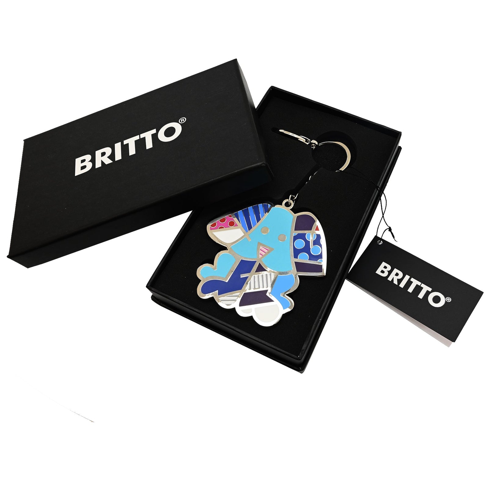 Romero Britto britto keychain bag charm azul  colorful pop art design