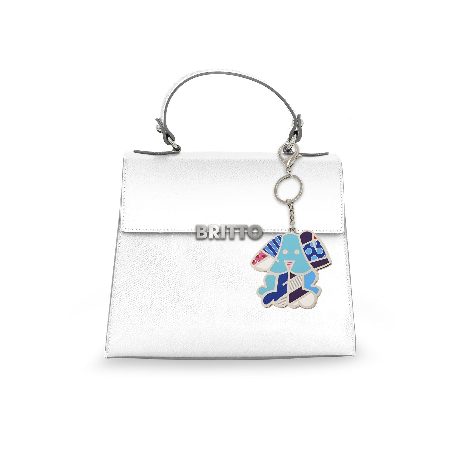britto keychain bag charm azul  artistic colorful design collectible