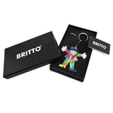 BRITTO® KEYCHAIN & BAG CHARM- THE HUG (BLACK HAIR)