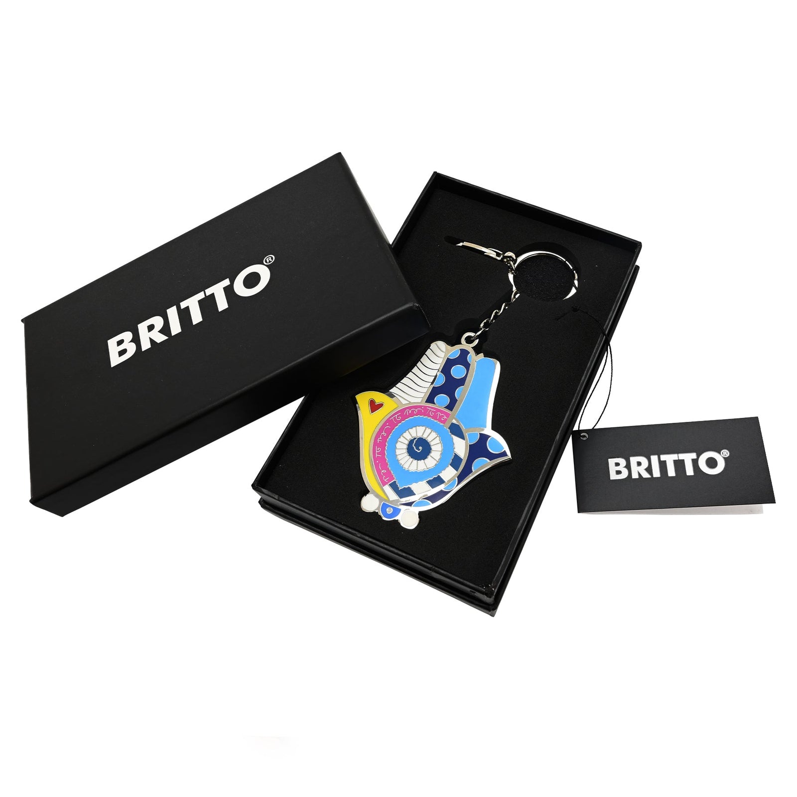 Romero Britto britto keychain bag charm hamsa  colorful pop art design