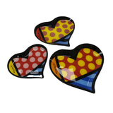 NESTLED GLASS HEART PLATES