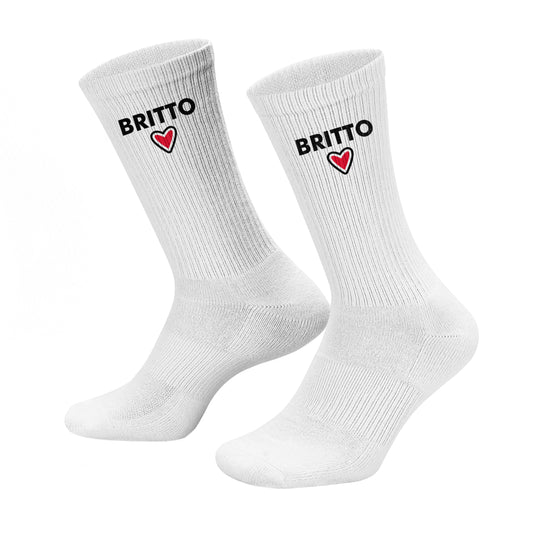 BRITTO® - White with Red Heart - Pack of 2