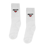 BRITTO SOCK 2 PACK - WHITE WITH RED HEART