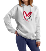 BRITTO® Hoodie - Red Heart Brushstroke White - (Women)