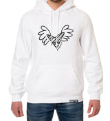 BRITTO® Hoodie - Big Heart With Wings White - (Men)