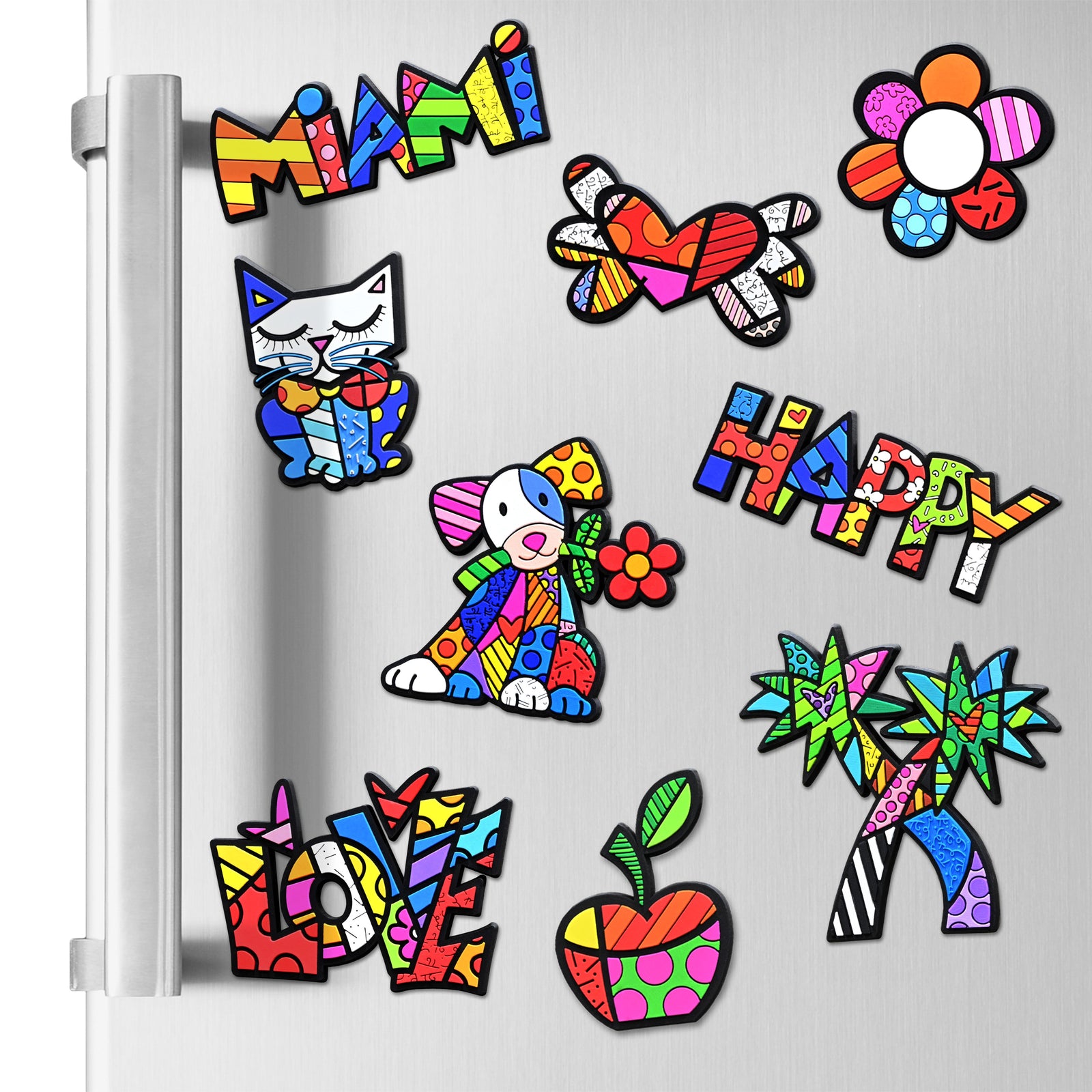 miami word britto magnet  artistic colorful design collectible