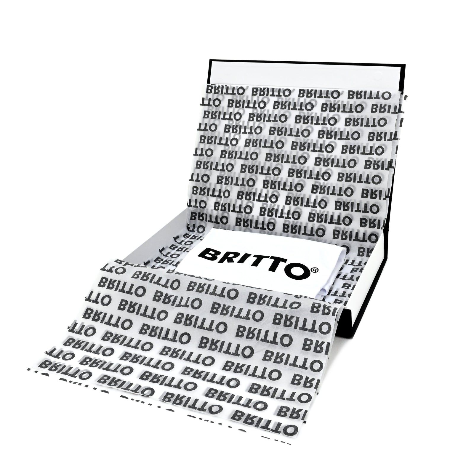 BRITTO® T Shirt - White with Black - (Men)