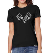 BRITTO® T Shirt - Big Heart with Wings Black - (Women)