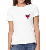 BRITTO® T Shirt - Red Heart White - (Women)