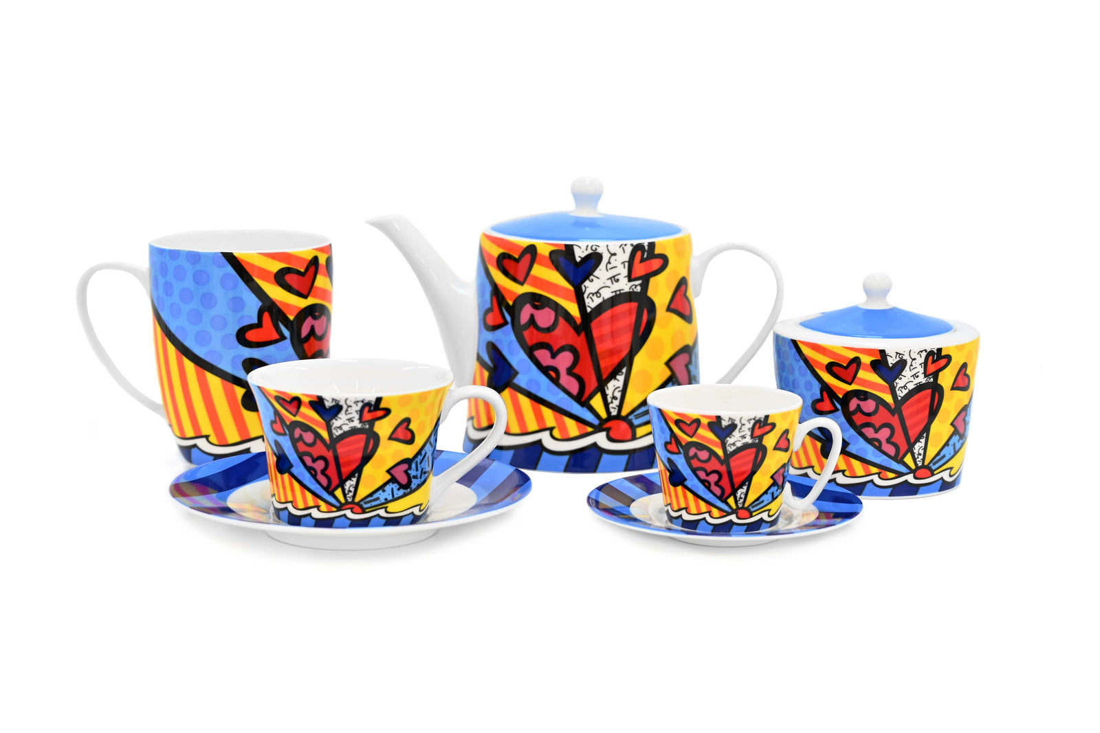 Romero Britto britto coffee mug new day  colorful pop art design