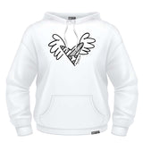 BRITTO® Hoodie - Big Heart With Wings White - (Men)