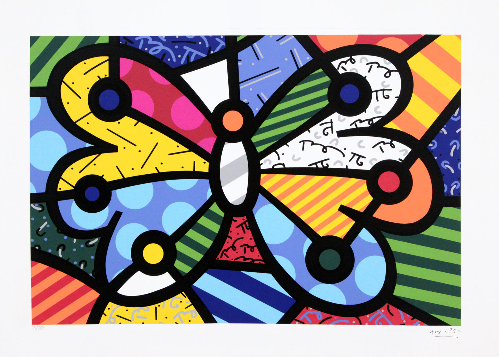 Romero Britto portfolio of serigraphs brazil collection  contemporary pop art piece