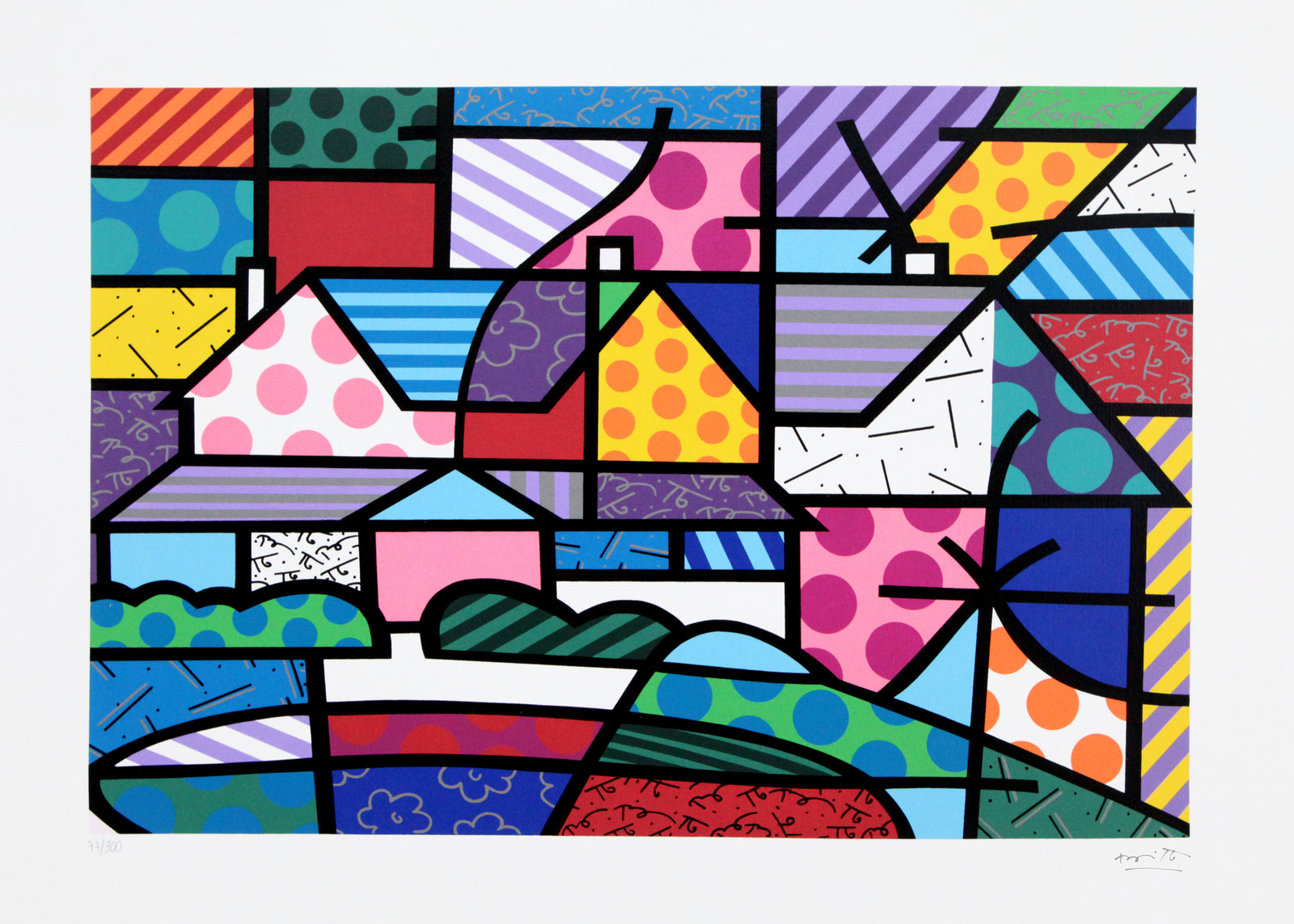 Romero Britto portfolio of serigraphs brazil collection  colorful pop art design