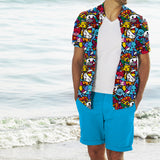 BRITTO® Shirt - Men's Short Sleeve Button Down - BEST FREINDS
