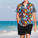 BRITTO® Shirt - Men's Short Sleeve Button Down - BEST FREINDS
