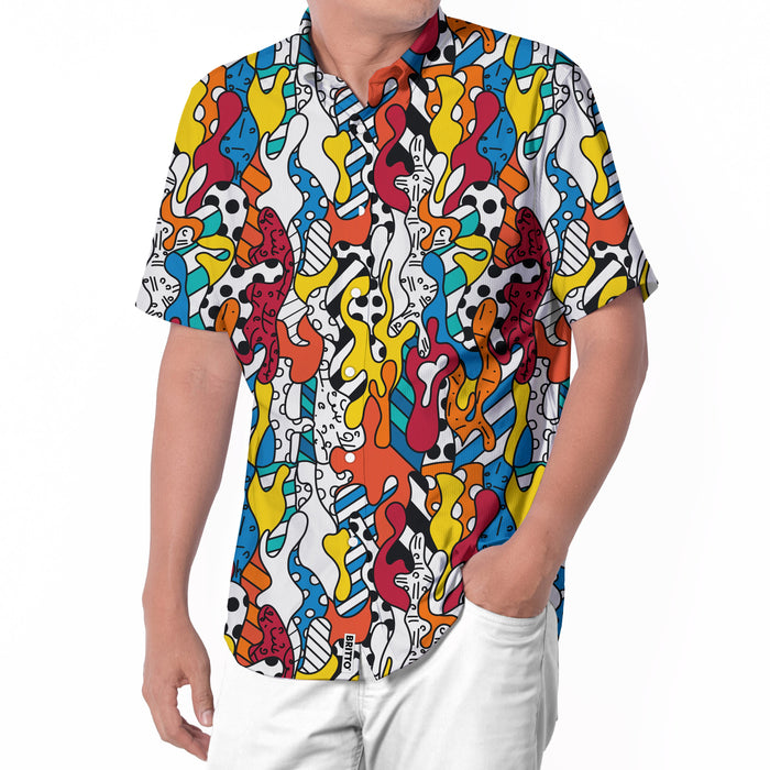 BRITTO® Shirt - Men's Short Sleeve Button Down - CAMO – Shop Britto
