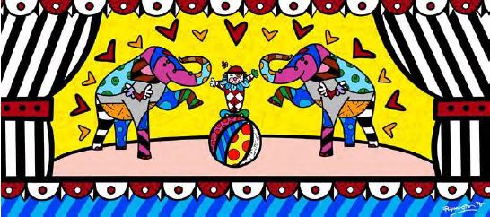 Romero Britto magic limited edition print  colorful pop art design