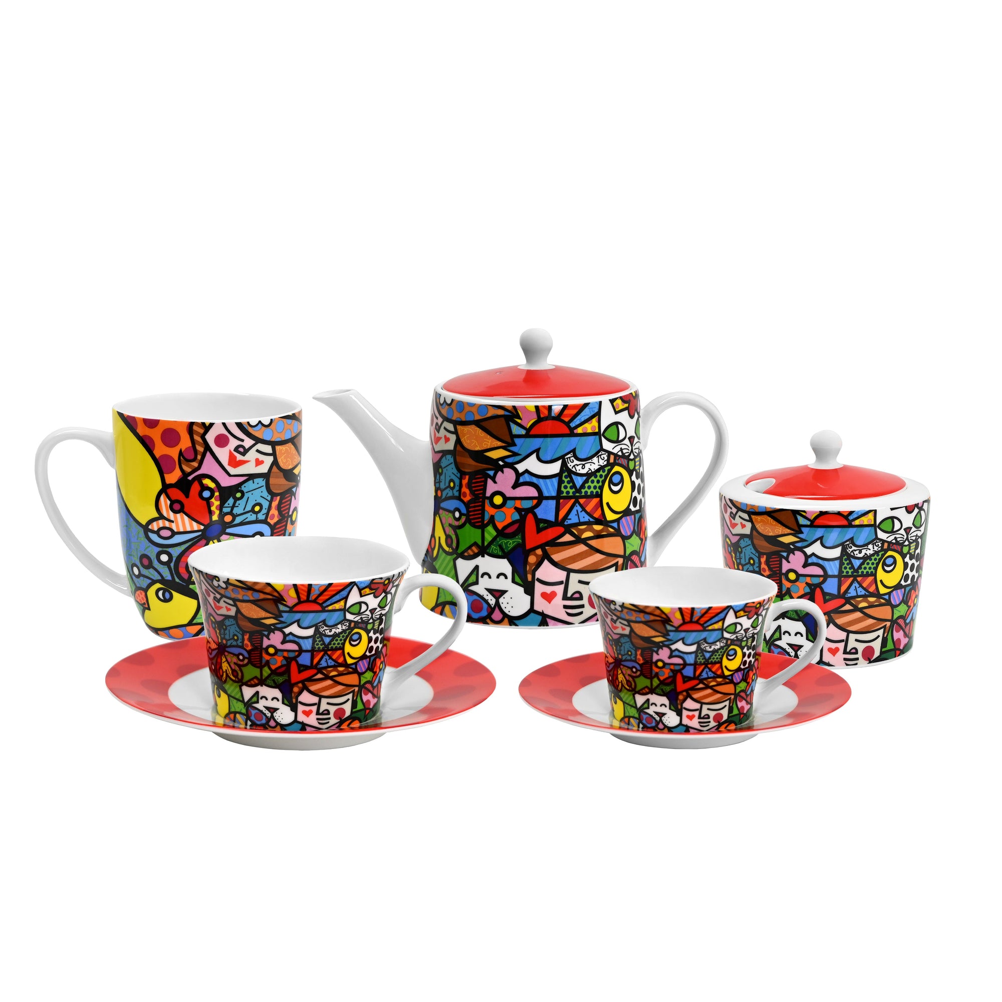 Nature in Harmony Britto Tea Cup & Saucer Plate - Shop Britto