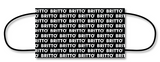 BRITTO® Limited Edition - FACE MASK - BRITTO Logo (Black) 5-Pack