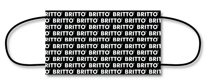 BRITTO® Limited Edition - FACE MASK - BRITTO Logo (Black) 5-Pack
