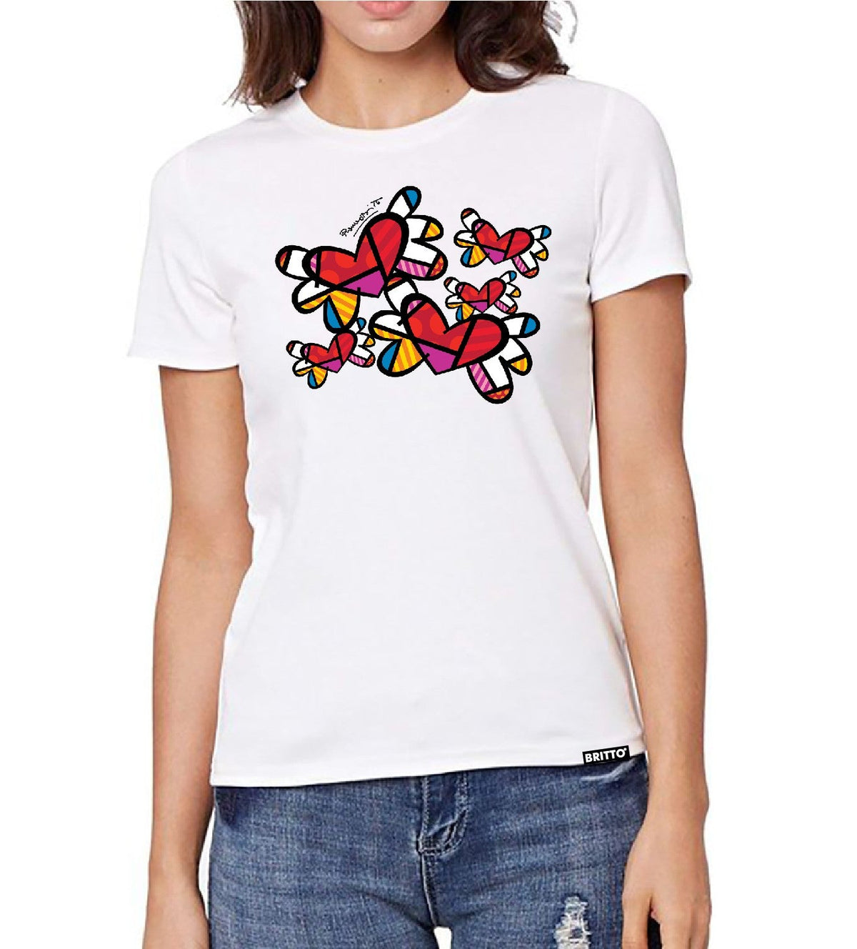 Limited Edition - Premium 100% Organic Cotton Flying Hearts T-Shirt - (Women)