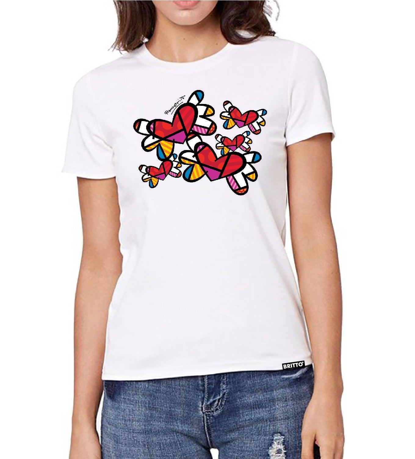 Limited Edition - Premium 100% Organic Cotton Flying Hearts T-Shirt - (Women)
