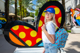 BRITTO® Vegan Leather Backpack Small - FLYING HEARTS