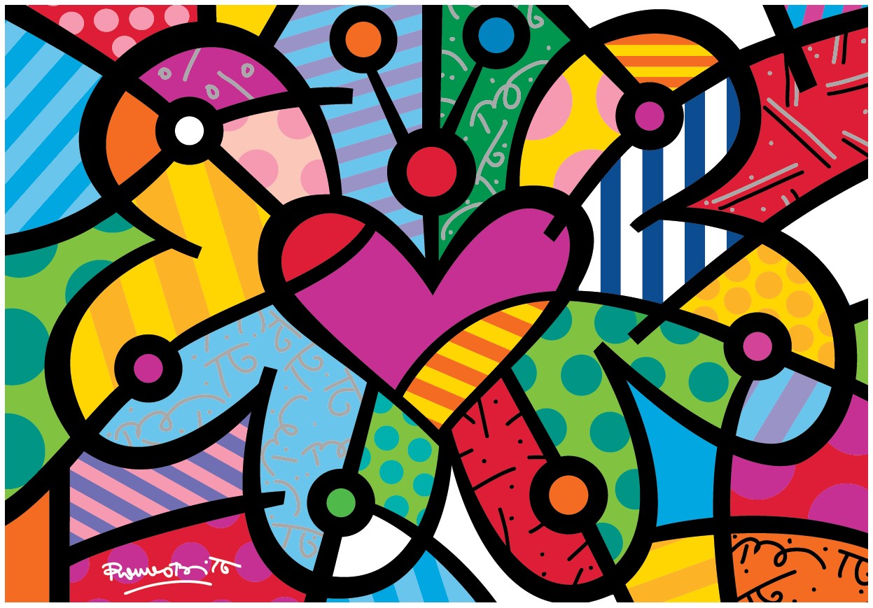 Heart Butterfly Britto Puzzle 2000 Pieces